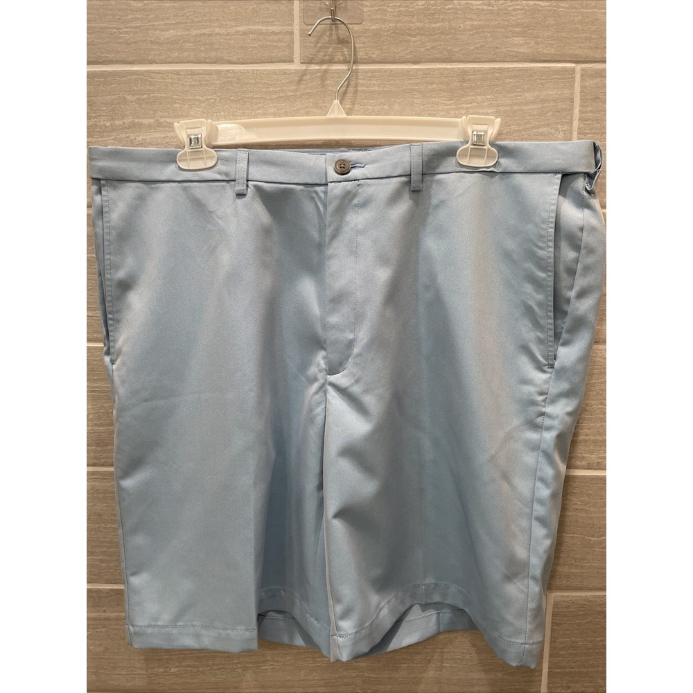 HAGGAR Golf shorts 42 W COOL 18 EXPANDABLE WAIST STRETCH QUICK DRY UPF 50+ Blue